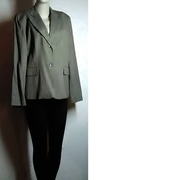 Jones New York Olive Green Houndstooth Blazer - Picture 5 of 5